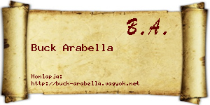Buck Arabella névjegykártya
